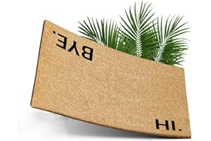 ElbFuchs® Paillasson Coco 60x40 cm [Nouveau] | Intérieur & Extérieur | Hi & Bye | Résistant aux intempéries & antidérapant | Idéal pour l'entrée | Extra Durable et Robuste