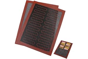 LETUXAAMZ Tapete de Silicona para Hornear Pastelería - Antiadherente Deformable Duradera Alfombrilla Fibra Vidrio Platino Puff Dedos Tartas Alta Temperatura Frutas Macarons Reutilizable(40 X 30 cm)