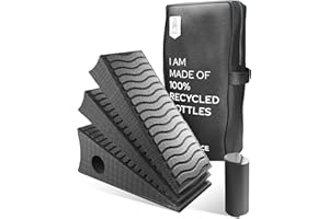 ‎FITCELLENCE FITCELLENCE® Wadendehner 4er Set [In 3 Farben verfügbar], inkl. Massagerolle & Tragetasche aus PET Flaschen, Kniekeil, Wadenstrecker zum Dehnen, Wadendehner Keil mit Übungen, Mobilisationskeil