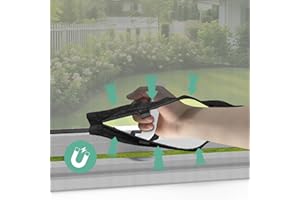 REDTRON Zanzariera con apertura magnetica Fai da te (1 pezzo, nero), 130 cm*150 cm zanzariera magnetica finestra piccola Autoadesiva, zanzariera per finestra Regolabile Tieni lontani insetti/mosche