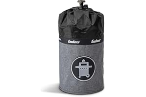Enders Style Funda impermeable para bombonas de gas de 5 kilos - Funda exterior con pies de silicona incluidos contra bordes de óxido, resistencia a rayos UV, Funda exterior impermeable negra #5115