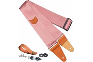 Nefelibata Correa de Guitarra para Bajo, Guitarras Eléctricas y Acústicas, Vienen con Botón Gratuito, Cierres y Púas de Guitarra