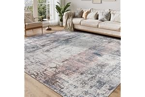 Homcomodar Tappeto Salotto 160x230cm Tappeto Camera da Letto Astratto Moderno Tappeto Pelo Corto Grande Tappeto Antiscivolo Camera da Letto per Cucina Sala da Pranzo