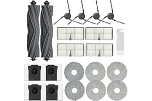 JoyBros Accessoires pour Dreame X40 Ultra Complete L40 Ultra X40 Master,Lingettes X6 ; Sacs X4 ; Filtre HEPA X4 ; Brosses Principales X2 ; Brosses latérales X4