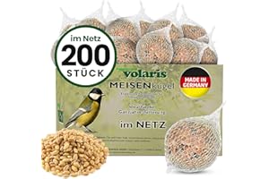 Eggersmann volaris Meisenknödel mit Netz 200 Stück [MEISENkugeln] 18 kg – Vogelfutter für Wildvögel – Nährstoffreiche Vogelknödel für alle Gartenvögel – Meisenknödel im Netz ganzjährig & energiereich