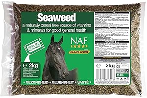 NAF Seaweed for Horses 2kg Refill – Natural Source of Vitamins & Minerals – Supports Coat Condition, Hoof Health, Digestion & Overall Vitality – Pure Dried Seaweed Supplement