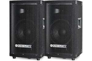 McGrey Coppia TP-8 Casse (2 pezzi DJ e casse party, woofer 8", 300W, passivo, sistema a 2 vie, cabinet in legno) nero