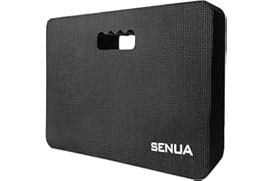 Senua Thick Kneeling Pads, Knee Pad Cushion for Gardening, Yard Work, Yoga, Exercise, Bath Tub Floor Kneeler with Baby, Comfortable Garden Foam Mats to Kneel On, 17.5 x 11 x 1.5 (Black)