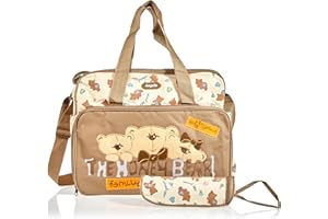 GMMH, Borsa cambio, incl. fasciatoio e borsetta, colore: Beige