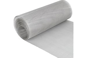 TOONGEEN Wire Mesh Roll 3 Metre x 300mm, Never Rust 304 Stainless Steel Fine Metal Rodent Mesh Panels 20 Mesh, Air Brick Vent Mesh Cover for Garden Mouse Rat Proof Insect Pest Control