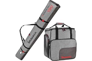 BRUBAKER Conjunto 'Super Performance' Bolsa para Botas y Casco de ski Junto a 'Carver Performance' Bolsa para un par de Ski - 170 cms. ó 190 cms.