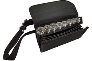 CLAIRE-FONCET Kellnertasche-Kellnerbörse–Hüfttasche in Canvas Gewebe, Inklusiv 8 Euro Munzen Geldwechsler abgestuft und durchsichtig, 1 Innentasche mit Reißverschluss, Magnetverschluss, ideal Kellner