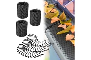 Relaxdays 3 x Dachrinnen Laubschutz, je 6 m lang, Kunststoff Laubgitter, Gesamtlänge 18 m, Laubfangstreifen für Regenrinnen, schwarz