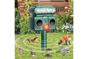 ILAFFUS Ultrasonic Cat Repellent for Gardens, Solar Animal Repellent, Waterproof with PIR Motion Sensor Activates, Cat Deterrent for Cat, Dog, Rodent, Fox, Bird Etc