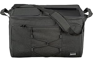 bomoe IceBreezer Nevera portátil 39l/45l/52l - Bolsa térmica Comida y Bebida Función de refrigeración 16 Horas - Nevera Coche - Bolsa Porta Alimentos isotérmica - Gris y Antracita