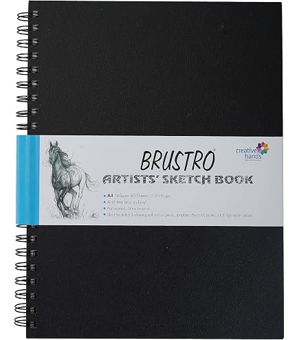 Fabriano Bloc Black Drawing Book à Spirale Carré 30 X 30 Cm 190g 40 Feuilles Papier Noir Murillo