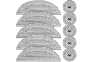 Fixbetter Lot de 10 Chiffons de rechange pour Roborock S8 MaxV Ultra / S8 Max Ultra aspirateur robot, Compatible avec VibraRise 3.0, accessoires de remplacement lavables et réutilisables