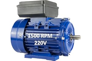 MOTOR ELECTRICO MONOFASICO 1,5KW / 2CV 220V 1500RPM B3 / PATAS TAMAÑO 90L - EJE 24mm ALTO PAR DE ARRANQUE ALREN