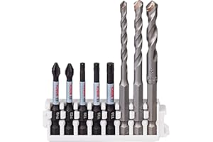 Bosch Profesional Set De 8 Puntas Atornillar Impact Control Y Brocas Para Azulejos (Pick And Click, Accesorio Taladro Impacto, Atornillador Sin Cable)