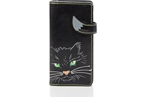 SHAG WEAR Shagwear portafoglio per giovani donne, Large Purse : Diversi colori e design: (nero)