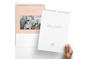 ‎HEAVEN+PAPER heaven+paper A4 Fotokalender COZY Pastell immerwährend, jahresunabhängig ohne Jahr zum selbstgestalten Wandkalender in eleganten Pastelltönen, modern & schick ideal zum verschenken