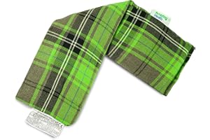 Amazing Health Wheat Bags Microwavable – Hot and Cold Pack for Men and Women - Microwave Heat Pad with Natural Wheat – Heat Pack Cotton Tartan Microwave Wheat Bag - Lavender (Lime Tartan)