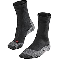 FALKE Trekkingsocken TK2 Wolle Herren schwarz blau viele weitere Farben Dicke verstärkte Wandersocken ohne Muster mit…