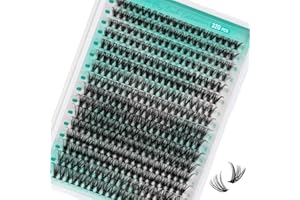 AMZGIRL LASH Indywidualne rzęsy 320 szt. 40D Miękkie przedłużanie rzęs, indywidualne rzęsy DIY Eyelash Przedłużanie rzęs klastra do aplikacji w domu