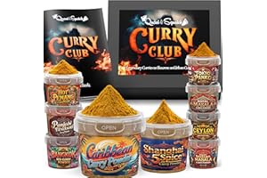 Curry Club by Quasi & Squatch - Curry Night Kit | 9 x 60g Authentic Spice Pots | 9 Pro Recipes Booklet | Gift Box with Nine Unique Powders from Around the World for Gourmet Curries at Home