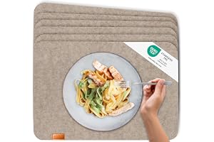 Miqio® - Design Filt Bordsunderlägg | Märkesetikett av Äkta Läder