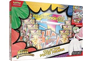 Pokémon : Collection Poster Premium Méga-Évolution – Héros Transcendants – Méga-Gardevoir (1 Carte Promo Brillante, 1 Poster Double Face et 10 boosters)