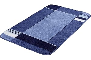 Kleine Wolke Badteppich Padova, 70 x 120 cm, Marineblau