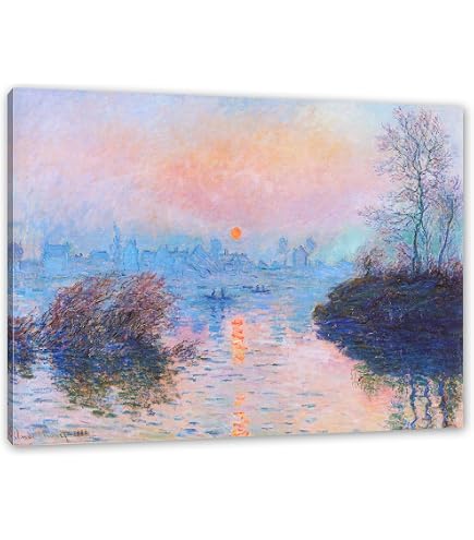 1art1 Claude Monet Poster Le Barche Rosse, Argenteuil, 1875 Stampa d'Arte 120x80 cm
