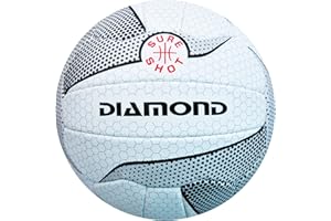 Sure Shot Unisexe 5 Diamant Netball en Blanc et Noir de 5, Blanc/Gris, Taille 5
