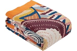 ‎HOORDRY HOORDRY Decke Boho Style Tagesdecke 150x200cm,Decken Mit Mustern,bettüberwurf Baumwolle Gewebte , Couchdecke Sesseldecke Wendedecke Für Fernsehen Oder Nap Auf Dem Stuhl,einzelbett