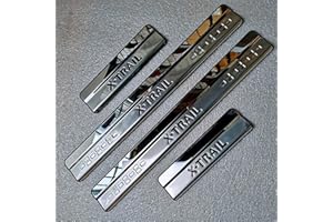 ENFILY 4Pcs Car Outer Door Sill Kick Plates Protector Accessories for Nissan X-Trail T32 2014-2022, Threshold Welcome Pedal Strip Cover, Stainless Steel Auto Decoration Sticker