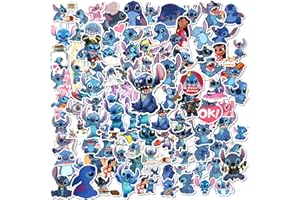WINRIC 50Pcs Lilo Cartoon Stickers Stitch Stickers for Water Bottles, Anime Cartoon Stickers Stitch Vinyl Stickers for Snowboard Laptop Luggage Motorcycle Bicycle Fridge Kids Teens Gift