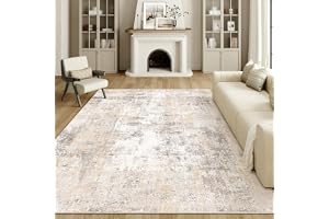 HUGEAR Modern Vardagsrum Matta 240x300cm Beige Grå Tvättbar Mattor