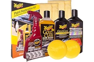 Meguiar's Brilliant Solutions Paint Restoration Kit - Perfect for Reviving Old and Tired Paint Gift Set | Complete Car Wash, Clay, Compound and Wax Set