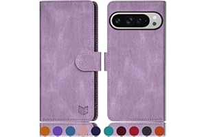 SUANPOT Funda para Google Pixel 9 Pro XL 6.8" 5G con Tapa【Bloqueo RFID】de Cuero PU Cierre Magnético，Soporte Plegable，Ranura para Tarjeta Cover para Pixel 9 Pro XL Phone Case Lila Violeta