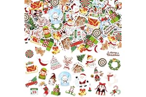 JULBEAR Christmas Foam Sticker, 300Pcs Winter Bulk Colorful Printing Self-Adhesive Campus Themed Foam Stickers for Kids Christmas Party Favors DIY Crafts Holiday Classroom Decorations