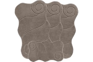 emmahome LARGE ROMANY GYPSY WASHABLE 4PCS MAT/RUG SET, CARAVAN/MOBILE HOME LARGE SIZES, 100X140CM, ULTRA SOFT MICROFIBRE YARN, FLOPPY (Mink)