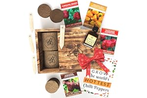 Grow Your Own Chilli Kits, The Worlds Hottest Chilli Seeds Starter Kit, Includes Famous Carolina Reaper Chilli, Gardening Gifts from The Little Trees Bees & Seeds Company