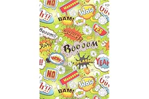ARKRAFT 3 feuilles de papier cadeau 90 x 65 cm WOW CRASH BOOM (18-8678)