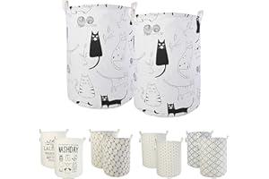 LessMo 2PCS 19.7" Wäschekorb Sortierer – Faltbar - 2er Set Wäschesammler spart Zeit beim Sortieren für Kleidung Spielzeug Wohnzimmer Wäsche