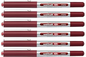 MITSUBISHI MATERIALS Tintenroller uni-ball eye micro Strich: ca. 0,2 mm (rot | 6 Stück)