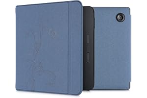 kwmobile Custodia eReader Compatibile con Kobo Libra H2O Cover - eBook Reader Flip Case - blu scuro - Viticci
