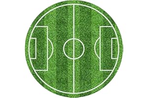 J&M DECO Decoration Gateau Anniversaire - Decoration Gateau Fondant - Décoration Coméstible Football - Cake Topper Rond 20 cm - Décoration avec Papier Comestible - Deco Anniversaire Gateau
