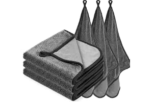 YIYIZI 3-Pack Mikrofiber Bilduk 600GSM – 40 x 40 Cm, Superabsorberande Och Ränderfri – För Lack Och Glas – Mikrofiberdukar Fö