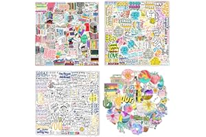 MaehSab 200 Stück inspirierende Worte Aufkleber Wasserdichte Etiketten mit motivierenden Zitaten für Laptop, Gitarre, Reisetasche, Wasserflasche, Skateboard, Studenten, Lehrer